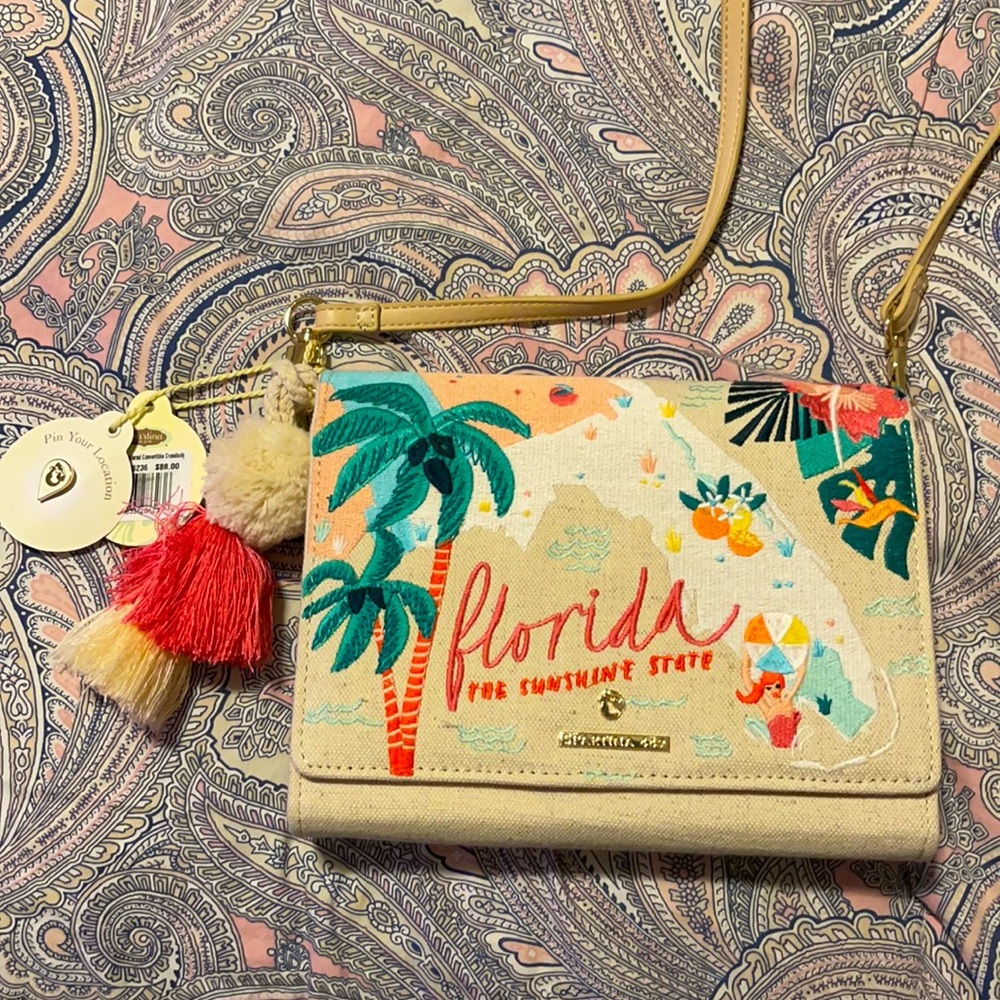 SpartinaFlorida Embroidered Convertible Crossbody